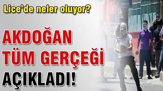 Akdoğan Lice gerçeğini açıkladı