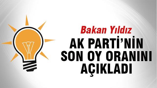 AK Parti'nin son oy oranını açıkladı