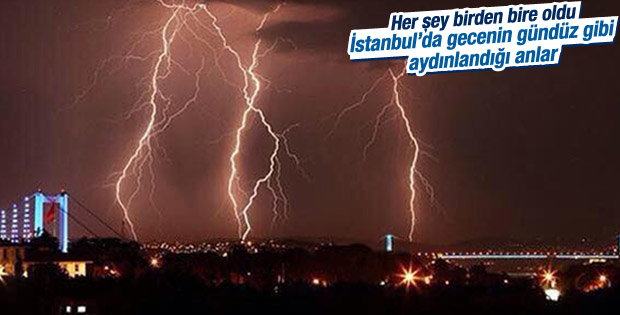 İstanbul'da fırtına başladı