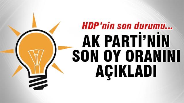 Mahir Ünal, AK Parti'nin son oy oranını açıkladı