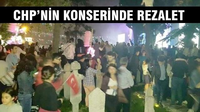 CHP'nin Tarkan konserinde mezarları çiğnediler!