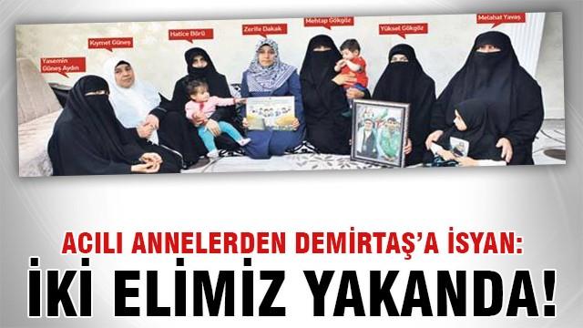 Acılı annelerden Demirtaş'a isyan: İki elimiz yakanda!