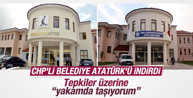 Muğla'da Atatürk resmi krizi