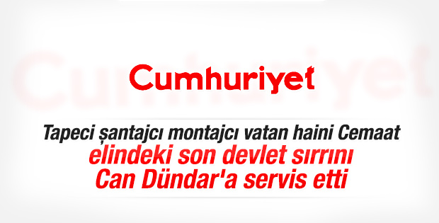 Cemaat din düşmanı Cumhuriyet'le dost oldu