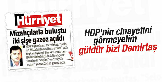 Hürriyet'ten Demirtaş oy kaybetmesin hassasiyeti