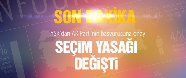YSK'dan son dakika seçim yasakları değişikliği