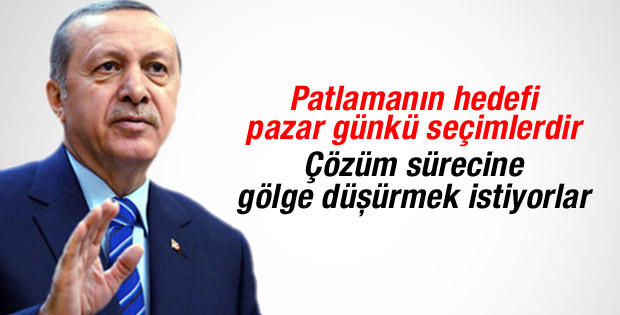 Cumhurbaşkanı Erdoğan: Patlamanın hedefi seçimler