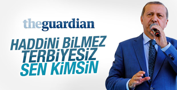 Cumhurbaşkanı Erdoğan'dan The Guardian'a salvolar