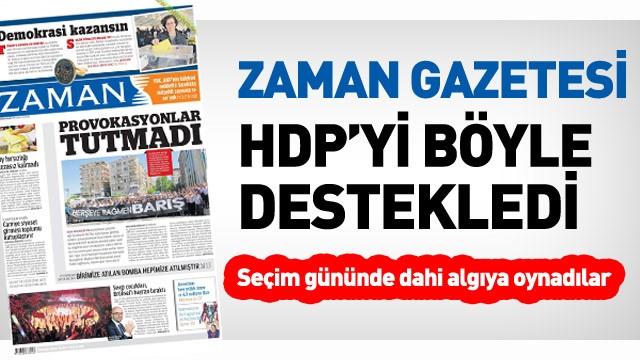 Zaman Gazetesi- HDP işbirliği