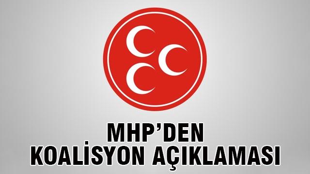 MHP'den koalisyon açıklaması