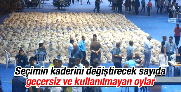 Türkiye genelinde geçersiz ve kullanılmayan oylar