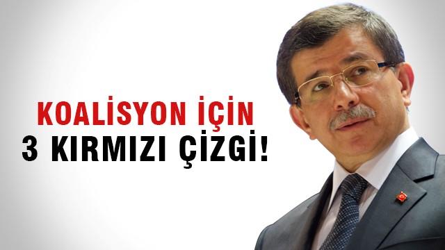 AK Parti'den koalisyon için 3 kırmızı çizgi