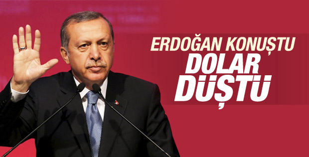 Erdoğan'ın konuşması doların ateşini dindirdi