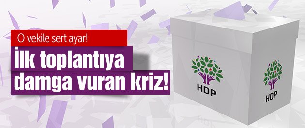 HDP'de ilk toplantıya damga vuran kriz!