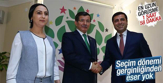 Davutoğlu HDP'yi ziyaret etti