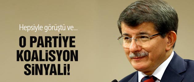 Davutoğlu'ndan o partiye koalisyon sinyali!