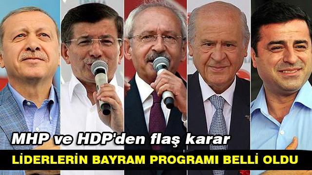 İşte liderlerin bayram programı!