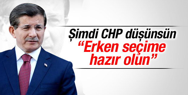 Başbakan Davutoğlu'ndan 'seçime hazır olun' talimatı