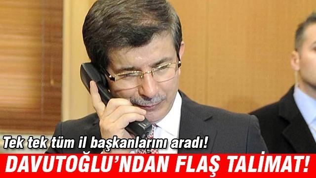 Davutoğlu il başkanlarını tek tek aradı ve...