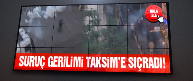 Suruç gerilimi! Taksim'de polis müdahale etti!