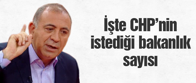 Gürsel Tekin CHP'nin istediği bakanlık sayısını açıkladı