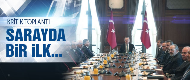 Cumhurbaşkanlığı Sarayı'nda bir ilk MHP tam kadro!