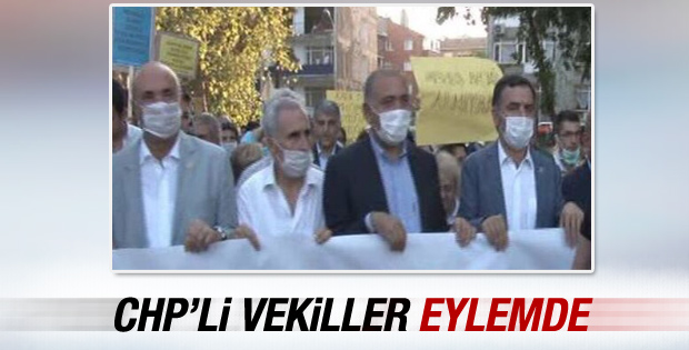 Kurbağalıdere eylemine CHP'li vekillerden destek