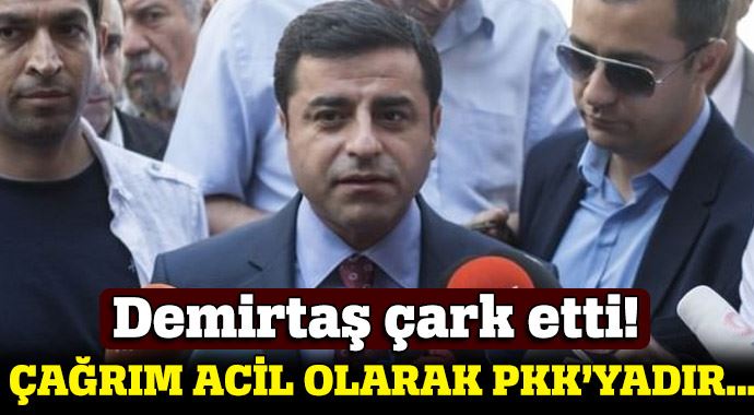 Demirtaş çark etti! PKK'ya acil çağrı