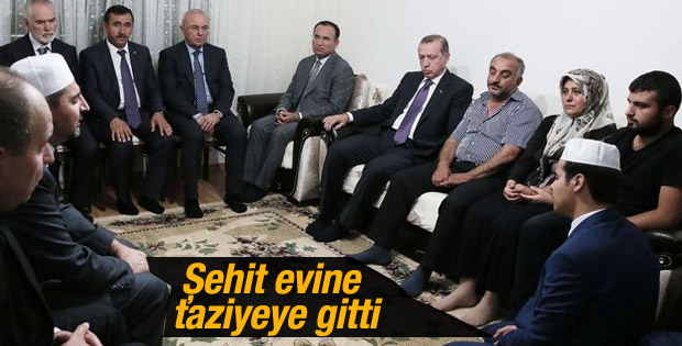 Cumhurbaşkanı Erdoğan şehit ailesini ziyaret etti