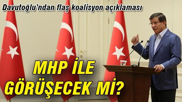 Davutoğlu'ndan koalisyon açıklaması