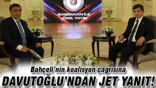 Davutoğlu'ndan koalisyon açıklaması