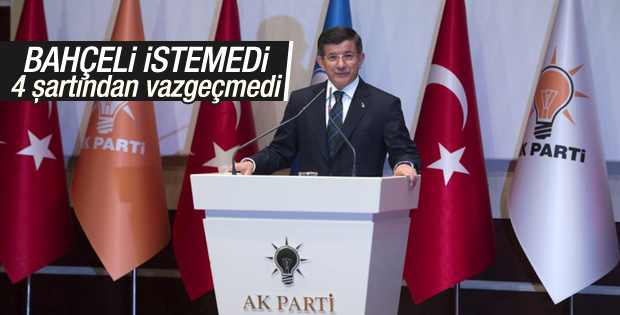 Başbakan Ahmet Davutoğlu'ndan koalisyon açıklaması