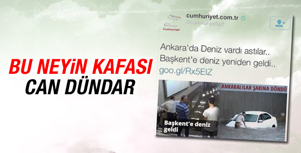 Cumhuriyet Ankara'daki seli Deniz Gezmiş'e bağladı