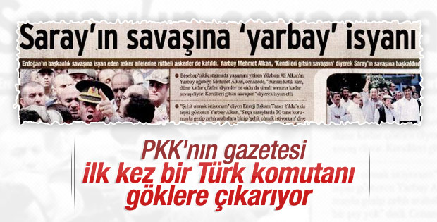 Özgür Gündem şehit abisi yarbayı manşete taşıdı