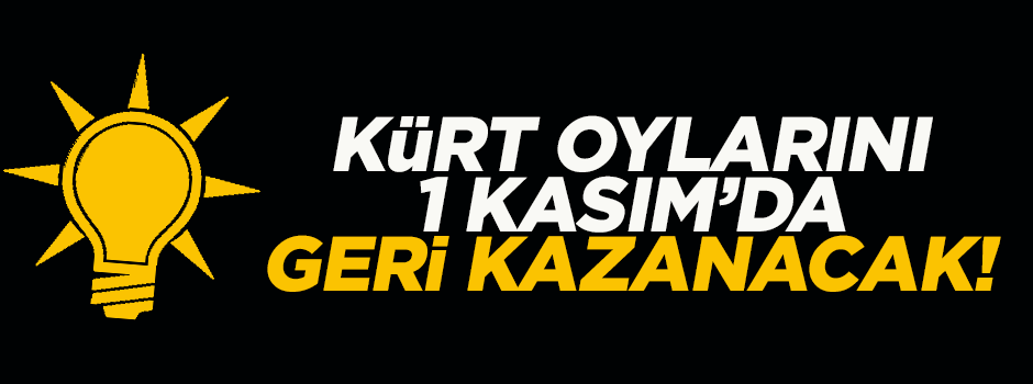 Ak Parti kaybettiği Kürt oylarını 1 Kasım'da geri kazanacak