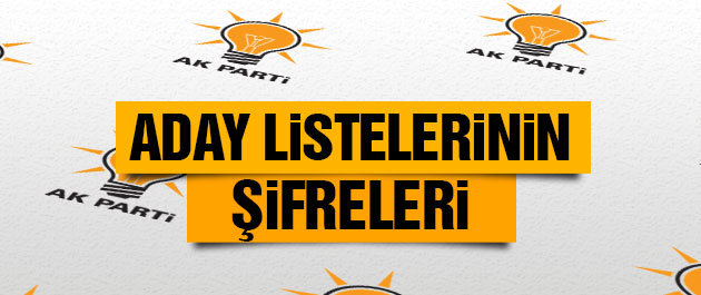 AK Parti aday listelerinin şifreleri
