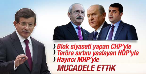 Davutoğlu: 258 kardeşimiz mücadele verdi