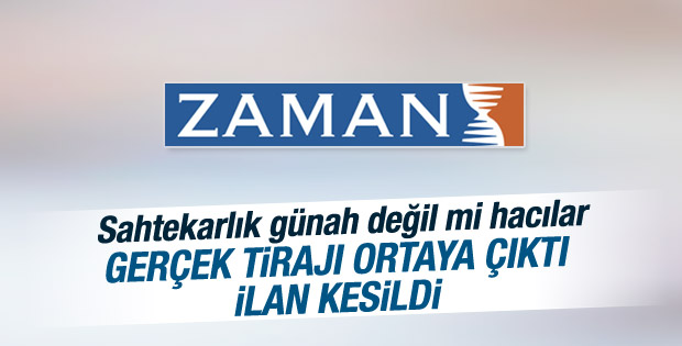 Zaman gazetesinin tirajı sahte çıktı