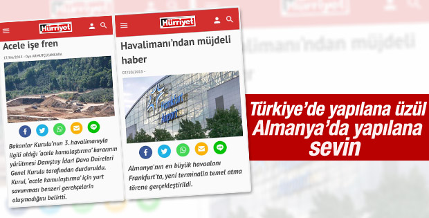 Hürriyet Frankfurt havalimanına seviniyor