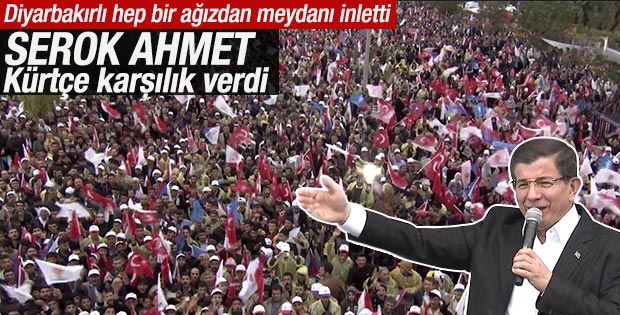 AK Parti Diyarbakır mitinginde Serok Ahmet tezahüratı