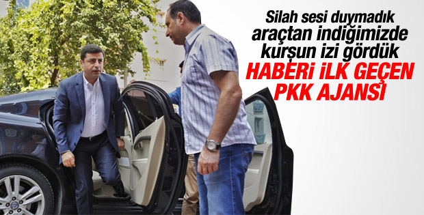 Demirtaş'ın makam aracında kurşun izi görüldü