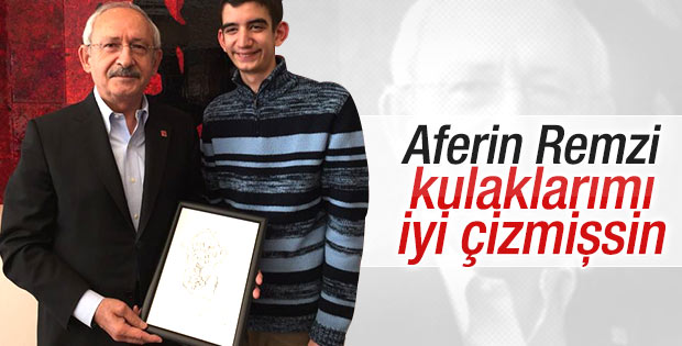 Kılıçdaroğlu, karikatürünü çizen Remzi ile tanıştı