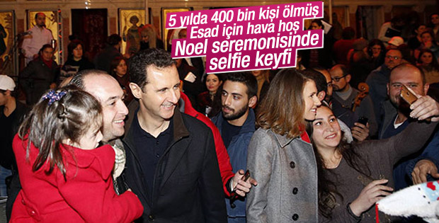 Beşar Esed Noel kutlamasında