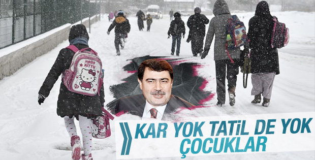 İstanbul Valisi: Kar tatili yok