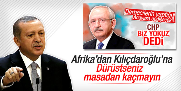 Erdoğan'dan CHP'ye: Dürüstseniz masadan kaçmazsınız
