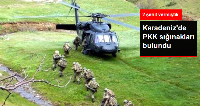 Karadeniz'de PKK Sığınakları İmha Edildi