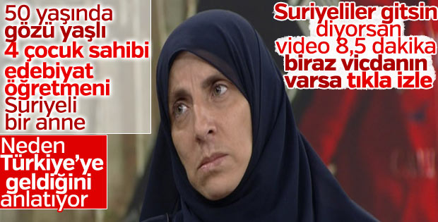 Suriyeli anne neden Türkiye'ye geldiğini anlattı