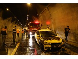 Bolu Dağı Tüneli'nde araç yangını