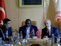 TBMM Başkanı Kahraman, Gambiya Cumhurbaşkanı Barrow ile görüştü