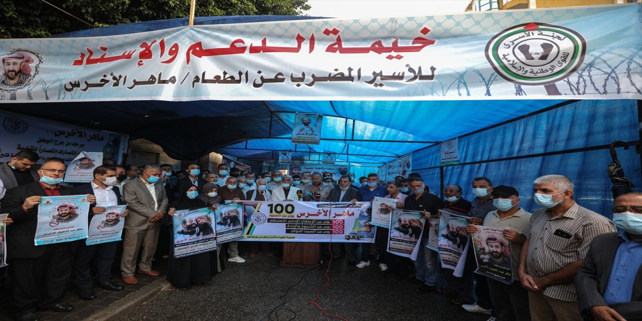 Gazze'de Filistinli tutuklu Ahres'e destek için açlık grevi yapıldı